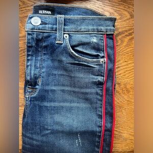Hudson Jeans High Rise Denim with red detail